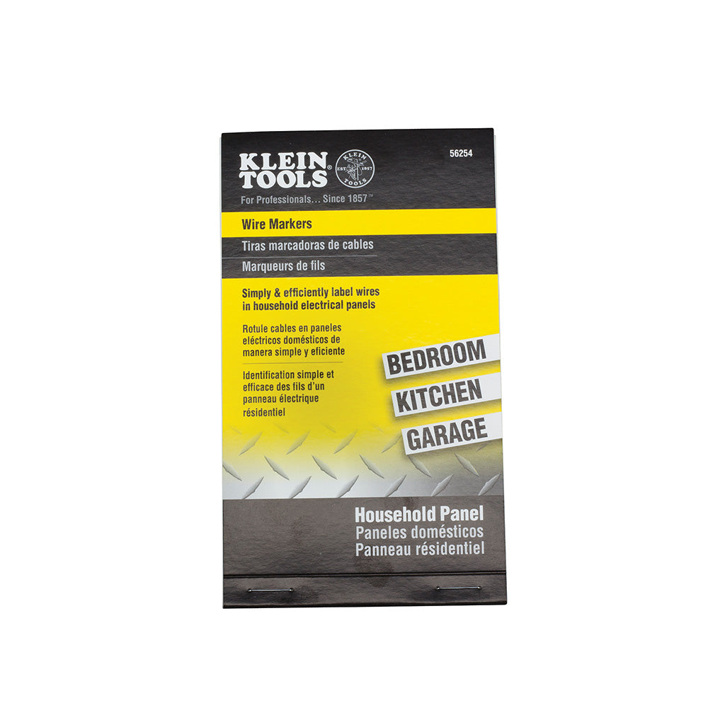 Wire Marker Book-Household Electrical Panel, Wire Markers, Klein Tools - Maple Electric Supply 
