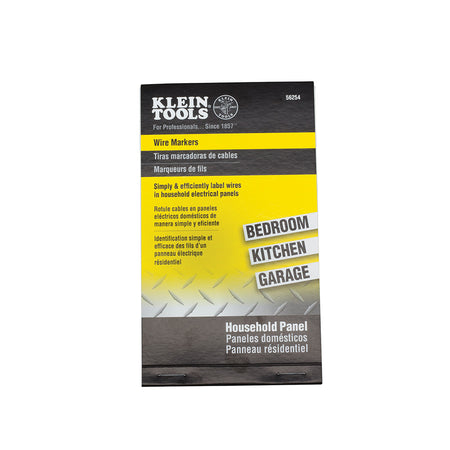 Wire Marker Book-Household Electrical Panel, Wire Markers, Klein Tools - Maple Electric Supply 