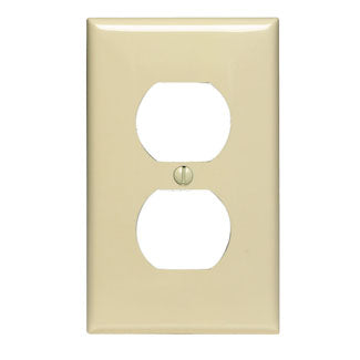 80703 Brown Wallplate 1-Gang Duplex Outlet with Cap Screw