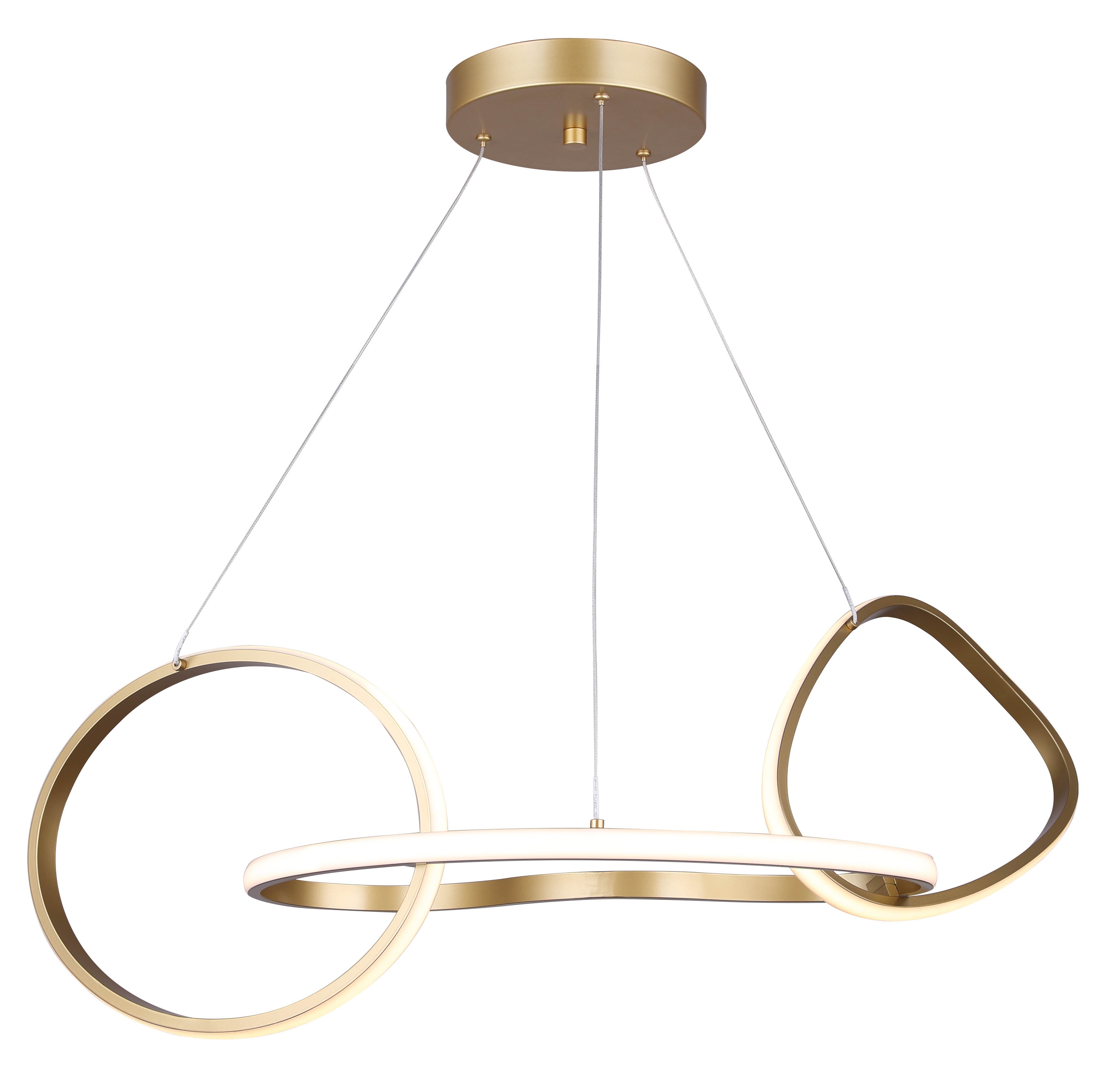 Canarm LCH234A32PGD Zuri LED Chandelier in Gold - Maple Electric Supply 