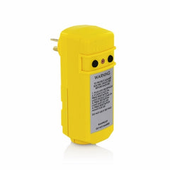 20 Amp GFCI Right Angle Plug, 120VAC, Yellow, Rainproof, Self-Test, Manual Reset, 5-20P