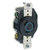 2330 Black Receptacle Locking 2-Pole 3-Wire NEMA L7-20 20A 277VAC, C & I PLUGS AND CONNECTORS, Leviton - Maple Electric Supply 