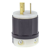 2331 Black Plug Locking 2-Pole 3-Wire NEMA L7-20P 20A 277V AC, C & I PLUGS AND CONNECTORS, Leviton - Maple Electric Supply 
