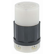 2343 Black Connector Locking 2-Pole 3-Wire NEMA L8-20R 20A 480VAC