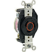 2360 Black Locking Receptacle, 3-Pole 3-Wire, L10-20, 20A 125/250V