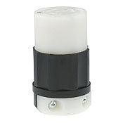 2363 Black Connector, Locking 3-Pole 3-Wire L10-20R 20A 125/250V, C & I PLUGS AND CONNECTORS, Leviton - Maple Electric Supply 