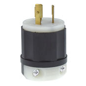 2371 Black Plug Locking 3-Pole 3-Wire NEMA L11-20P 20A 250V, C & I PLUGS AND CONNECTORS, Leviton - Maple Electric Supply 