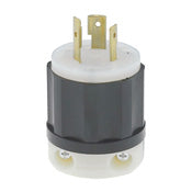 2381 Black Plug Locking 3-Pole 3-Wire 3-Phase L12-20P 20A 480V, C & I PLUGS AND CONNECTORS, Leviton - Maple Electric Supply 