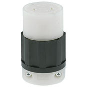 2423 Black Connector Locking 3-Pole 4-Wire 3-Phase L15-20R 20A 250V, C & I PLUGS AND CONNECTORS, Leviton - Maple Electric Supply 