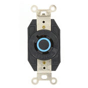 2440 Black Receptacle Locking 4-Pole 4-Wire 3-Phase L18-20 20A 120/208V, C & I PLUGS AND CONNECTORS, Leviton - Maple Electric Supply 