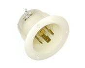 2465 White Inlet Flanged 4-Pole 4-Wire 3-Phase L20 20P 20A 347/600V, C & I PLUGS AND CONNECTORS, Leviton - Maple Electric Supply 