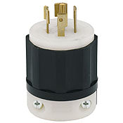 2521 Black Plug Locking 4-Pole 5-Wire 3-Phase L22 20P 20A 277/480V, C & I PLUGS AND CONNECTORS, Leviton - Maple Electric Supply 