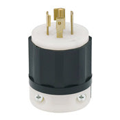 2531 Black Plug Locking 4-Pole 5-Wire 3-Phase L23 20P 20A 347/600V, C & I PLUGS AND CONNECTORS, Leviton - Maple Electric Supply 