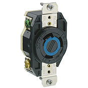 2620 Black Receptacle Locking, 2-Pole, 3-Wire, L6-30, 30A/250V
