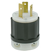 2641 Black Plug Locking 2-Pole 3-Wire L8 30P 30A 480VAC