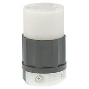 2643 Black Connector Locking 2-Pole 3-Wire L8-30R 30A 480VAC, C & I PLUGS AND CONNECTORS, Leviton - Maple Electric Supply 
