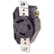 2660 Black Receptacle Locking 3-Pole 3-Wire L10-30 30A 125/250V, C & I PLUGS AND CONNECTORS, Leviton - Maple Electric Supply 