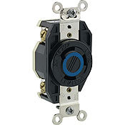 2670 Black Receptacle Locking 3-Pole 3-Wire 3-Phase L11 30 30A 250V