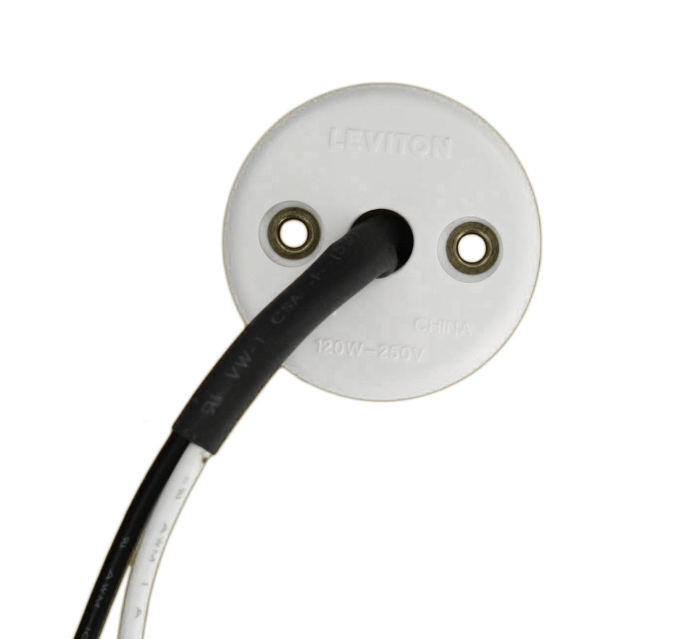 26740 White Compact Fluorescent Lampholder Panel Mount GU24 120W 250V