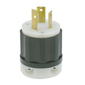 2681 Black Plug Locking 3 Pole 3 Wire 3 Phase L12 30P 30A 480V, C & I PLUGS AND CONNECTORS, Leviton - Maple Electric Supply 