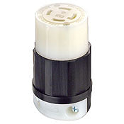 2713 Black Connector Locking 3-Pole 4-Wire L14-30R 30A 125/250V, C & I PLUGS AND CONNECTORS, Leviton - Maple Electric Supply 