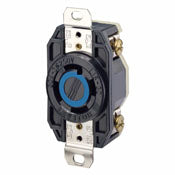 2720 Black Locking Receptacle, 3-Pole 4-Wire, 3-Phase, L15-30, 30A 250V