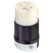 2723 Black Connector Locking 3-Pole 4-Wire 3-Phase L15-30R 30A 250V, C & I PLUGS AND CONNECTORS, Leviton - Maple Electric Supply 