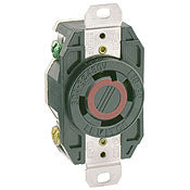 2730 Black Receptacle Locking 3-Pole 4-Wire 3-Phase L16-30 30A 480V, C & I PLUGS AND CONNECTORS, Leviton - Maple Electric Supply 