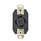 2740 - Black Locking Receptacle, 3-Pole 4-Wire, 3-Phase, L17-30, 30A 600V