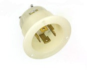 2745 White Inlet Flanged 3-Pole 4-Wire 3-Phase L17-30P 30A 600V, C & I PLUGS AND CONNECTORS, Leviton - Maple Electric Supply 