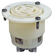 2746 White Outlet Flanged 3-Pole 4-Wire 3-Phase L17 30R 30A 600V