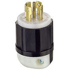 2811 Black Plug Locking 4-Pole 5-Wire 3-Phase L21-30P 30A 120/208V