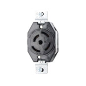 3720 Black Receptacle Locking Single 2-Pole 3-Wire 20A 347V AC, C & I PLUGS AND CONNECTORS, Leviton - Maple Electric Supply 