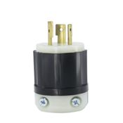 3721 Black Plug Locking 2-Pole 3-Wire L24 20P 20A 347VAC, C & I PLUGS AND CONNECTORS, Leviton - Maple Electric Supply 