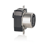 3771 Black Receptacle Locking 2-Pole 3-Wire Non-NEMA 60A 250V/600VAC