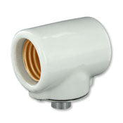 4010 White Glazed Porcelain Lampholder - 2 Cluster, Screw + Liner + Cap, 660W 250V