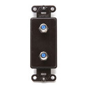 40682 Brown Decora Insert Duplex F Connector
