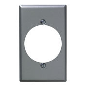 4927 Aluminum Wallplate - 1-Gang Standard Size Receptacle, RESIDENTIAL, Leviton - Maple Electric Supply 