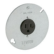 5059 Brown Single Receptacle 15A 125V with 4" Cover, COMMERCIAL RECEPTACLES, Leviton - Maple Electric Supply 