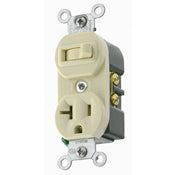 5335 Brown Combi Decora Switch and Receptacle, 1-Pole/2-Pole 3-Wire, 20A 125V