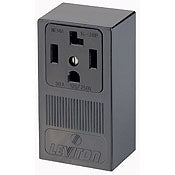 55054 Black Receptacle - Single Surface Mount, 3-Pole, 4-Wire, 30A 125/250V, INDUSTRIAL RECEPTACLES, Leviton - Maple Electric Supply 