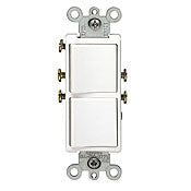 5634 Brown Combination Decora 2-Switch 1-Pole 15A 120/277V AC, RESIDENTIAL, Leviton - Maple Electric Supply 