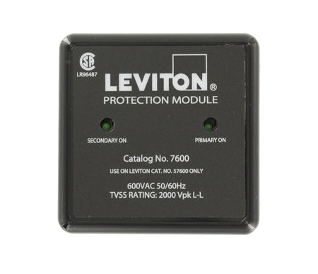7600 Black Replacement Module for 57600 600VAC, TRANSIENT VOLTAGE SURGE SUPPRESSORS, Leviton - Maple Electric Supply 