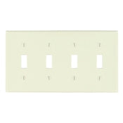 78012 Light Almond 4-Gang 4-Toggle Wallplate
