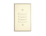 78080 Light Almond 1-Gang Center Vertical Louvre Wallplate Box Mount