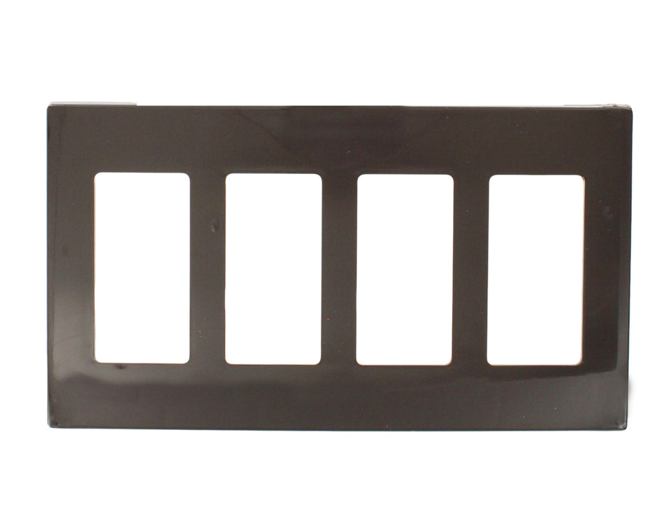 80312 Brown Screwless Wallplate - Decora New Design, 4G Standard Size