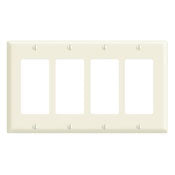 80412 Brown Wallplate 4-Gang Decora Standard Size