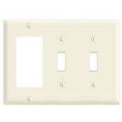 80421 Brown Wallplate - 3 Gang, 2 Toggle/1 Decora Configuration