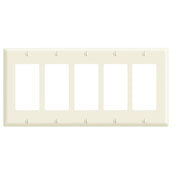 80423 Brown 5-Gang Decora Wallplate
