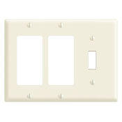 80431 Brown Wallplate 3-Gang 1 Toggle/2 Decora